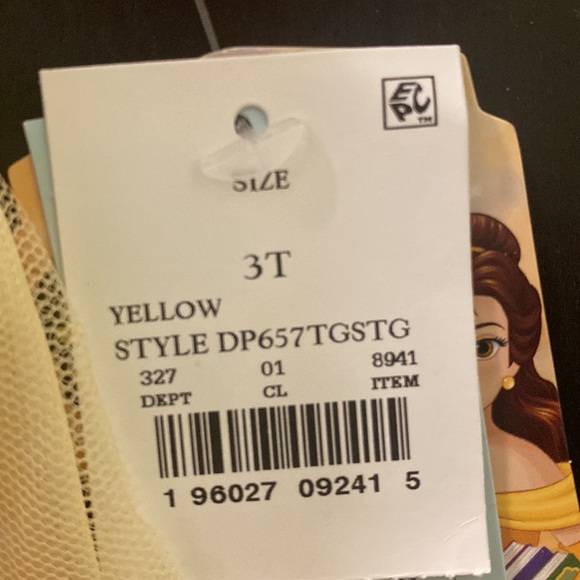 Disney Beauty and The Beast Night Dress Pajamas size 3t Disney Princess Belle - Picture 10 of 10